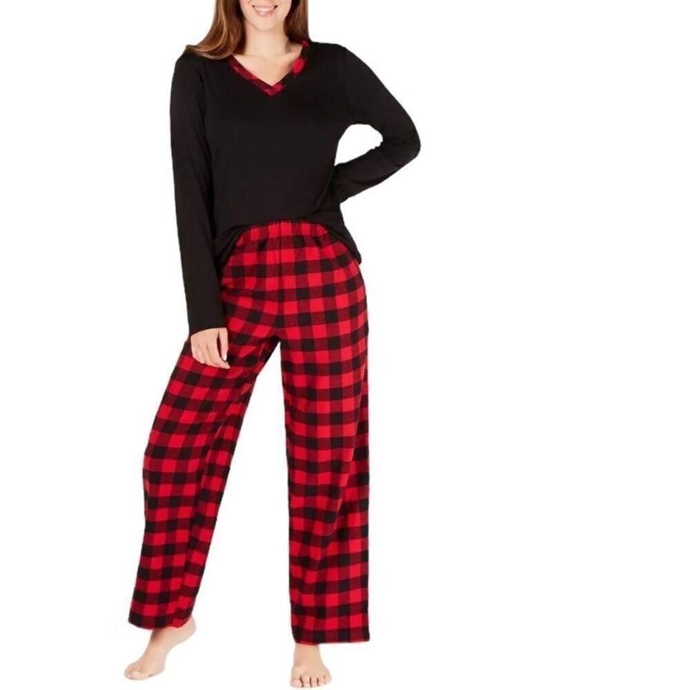 NWT Charter‎ Club Women's Plaid Mix It Pajamas Set XL